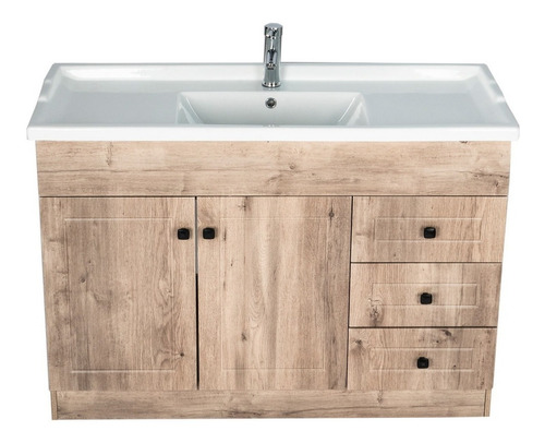 Kit Mueble Vanitorio Termolaminado Wood F 120x47x80cm