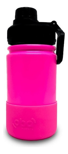 Garrafa Térmica Oba Kids 350ml Agua Gelada 24 Horas Inox Cor Rosa