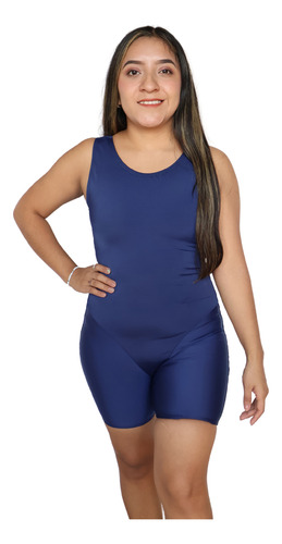 Traje De Baño Una Pieza Entero Dama Para Playa Con Short