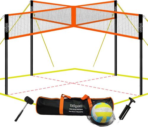 Zdgao Combo De Red De Voleibol Y Bádminton De 4 Vías Con ...