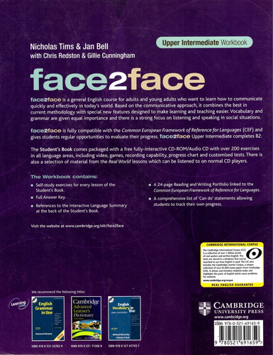 Face 2 Face Upper Intermediate. Workbook - Tims, Nicholas