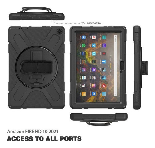 Funda Para Tablet Fire Hd 10 2021 Kftrwi 10.1 Negro