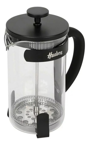 Cafetera Vidrio Acero Inoxidable Prensa Hudson 800 Ml Negro