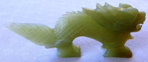 Monijor62- Coleccion Antigua Figura Oriental Dragon De Jade (Usado)