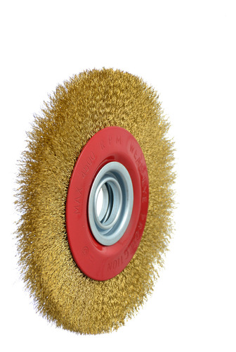 Cepillo Acero Bronceado Circular Rizado 200 Mm Amoladora