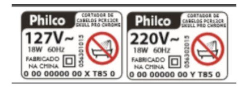 Cortador De Cabelos Philco Pcr12cr Skull Pro Chrome 9 Em 1