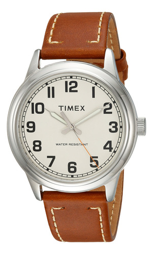 Reloj Timex New England Para Hombre, Correa De Piel De Nuev.