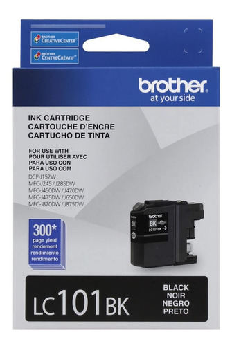 Brother Lc101bk Cartucho Tinta Negra, Rendimiento Estándar