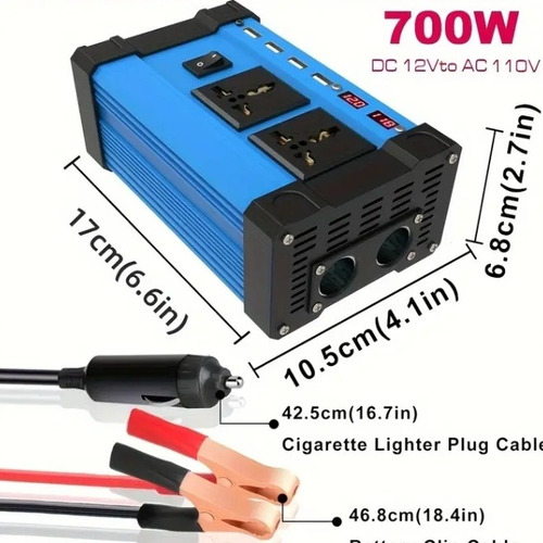 Inversor De Corriente 700w 12v A 110v
