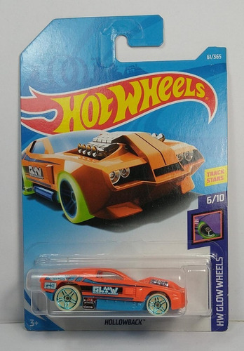 Hotwheels Hollowback V.naranja Glow Wheels 2018