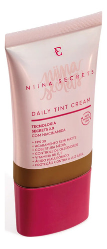 Base de maquiagem em líquida Niina Secrets Niina Secrets Daily Tint Cream. Base Líquida Daily Tint Cream Niina Secrets Longa Duração Maquiagem tom cor 85  -  25mL 44g