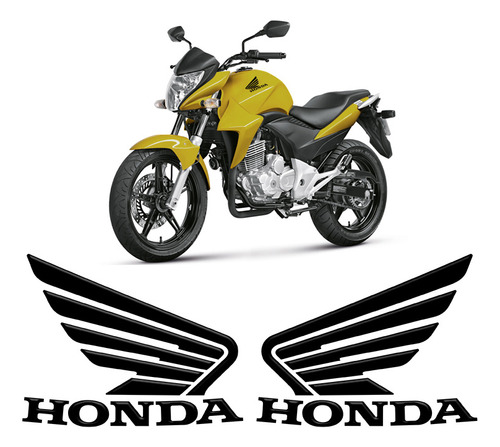 Adesivos Moto Honda Cb 300r Asas Emblemas Preto - Genérico