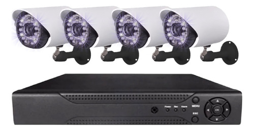 Kit Vigilancia 4 Cámaras De Seguridad Mas Dvr 1080p Full Hd