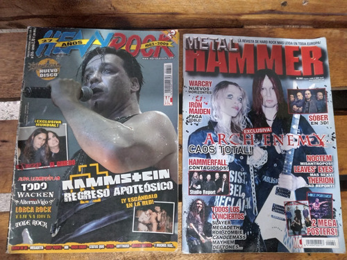 Lotesrevistas De Metalhammer,heavyrock  Solo Coleccionistas.