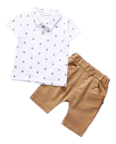 Conjunto Infantil Criança Menino Short + Camisa Polo 