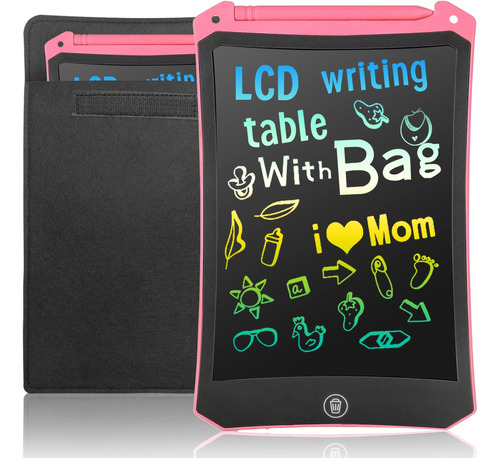 Tableta Escritura Lcd Niños, Tablero Dibujo Con Bolsa, Viaje