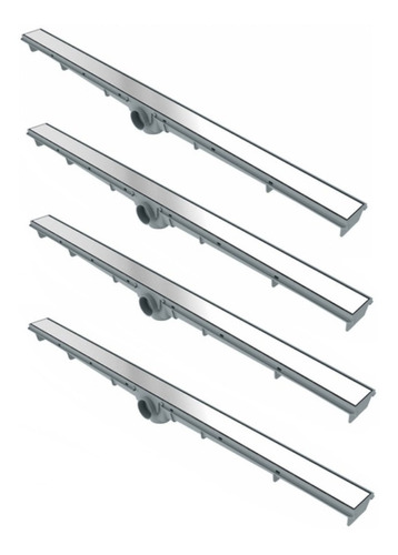 4 Unidades Ralo Sifonado Com Grelha Ralo Linear Inox 70