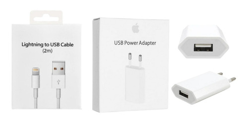 Cargador iPhone Completo Cable 2 Metros Ficha Apple Original