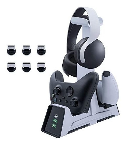 Mcbazel Dual Charging Station With Headset Holder For Ps5, .