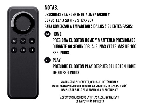 Imagen 2 de 9 de Control Remoto Para Amazon Fire Stick Tv