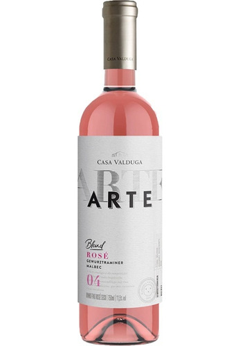 Vinho Brasileiro Rosé Seco Blend Casa Valduga Arte Gewürztraminer Malbec Serra Gaúcha Garrafa 750ml