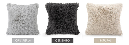 Kit Edredon + 2 Fundas De Almohadón - Jean Cartier - 2 1/2pl Gris Flannel Pelo Largo