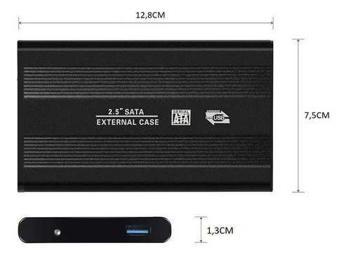 Hd Externo 500gb Usb 2.0 P/ Pc Notebook Console De Jogos Tv Cor Preto