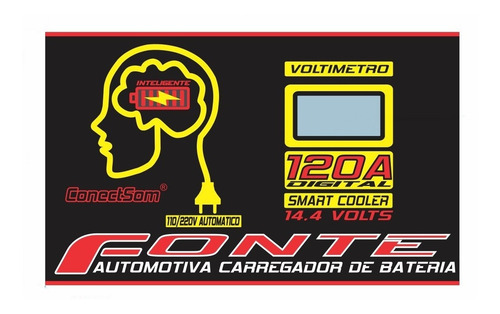 Imagem 5 de 5 de Fonte Automotiva 120 Amperes Inteligente P/caixa Bob Bivolt