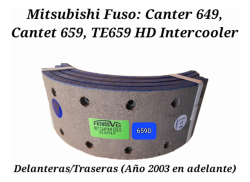 Bandas De Frenos 5934 Canter 649/canter Hd Intercooler Te659