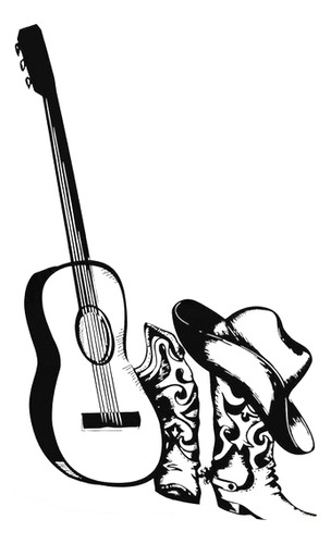 Vinilo Decorativo Guitarra Country