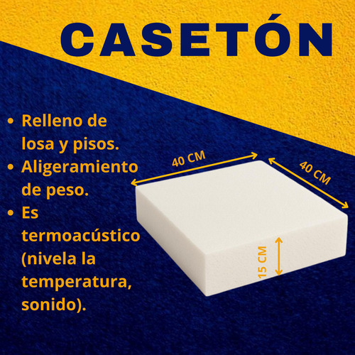 Caseton De Unicel 40x40x15 10 Piezas