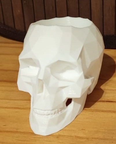 Calavera Poligonal Portalápices / Decorativa 3d