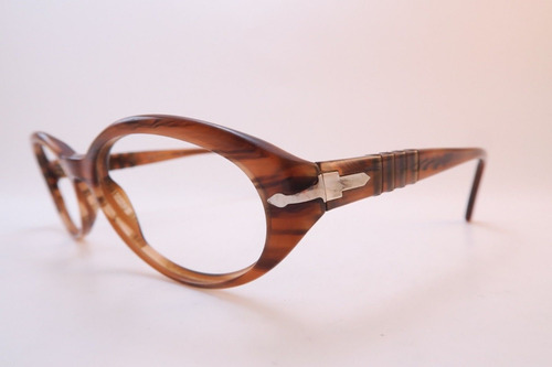 Lente Óptico Persol Po2708-v Oval Havana Striped Brown 53mm