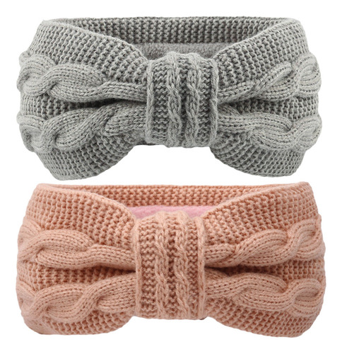 2 Diademas Elásticas Para Mujer Con Lazo Retorcido, Diadema