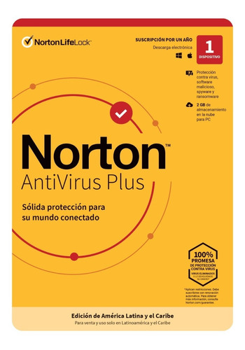 Norton Antivirus Plus 1 Dispositivo Por 2 Años