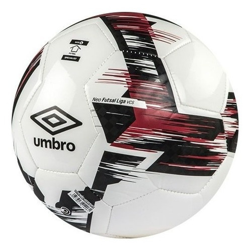 Pelota Futbol Sala Umbro Neo Futsal Liga Vcs Medio Pique N°4 Color Blanco/Negro/Rojo