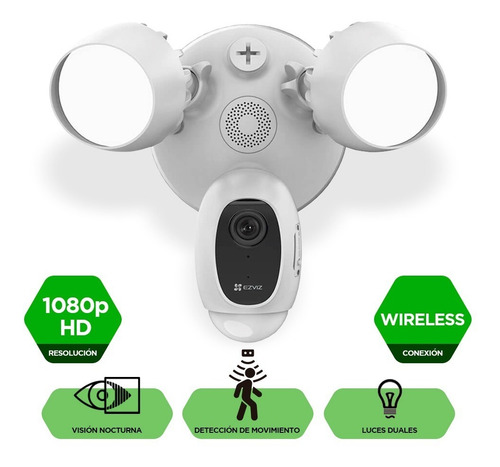 Imagen 2 de 10 de Camara Ip Ezviz Full Hd 1080p Exterior Alarma Sirena Luz Led