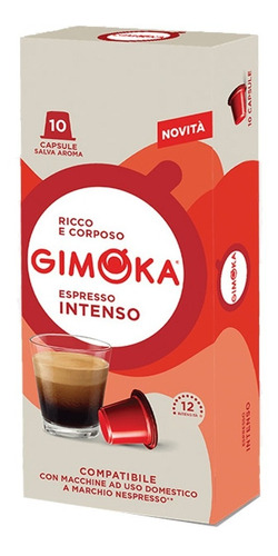 Caja X10 Capsulas Gimoka Intenso Compatible Nespresso