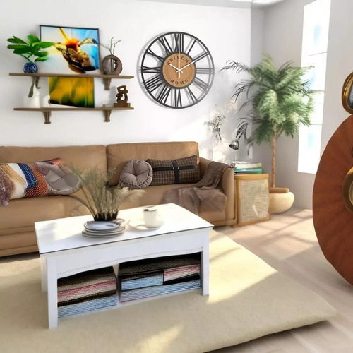 A Reloj De Pared Metálico Para Hogar, Sala De Estar,