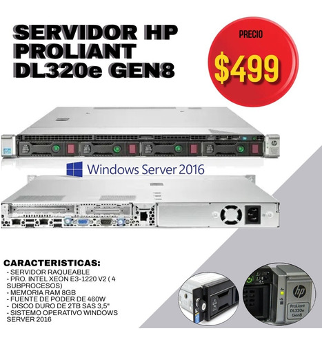 Servidor Rackeable Hp Proliant Dl320e G8