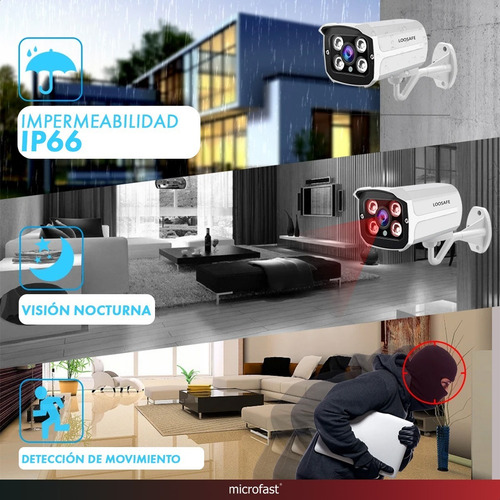 Imagen 4 de 9 de Cámara Seguridad Ip Wifi Exterior Hd Movimiento Micrófono