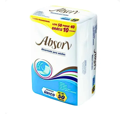 comprar Absorvente Geriátrico Pos Parto Cirurgia Operatório 50 Unid