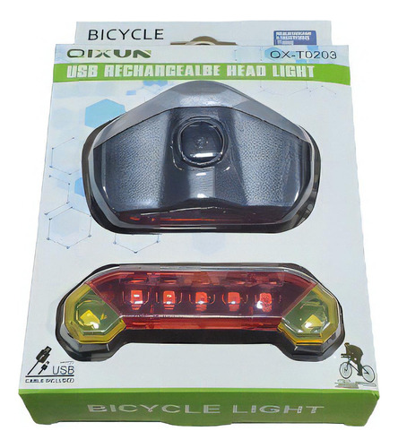 Luz De Aviso De Bicicleta Frontal E Traseira Acessórios Bike
