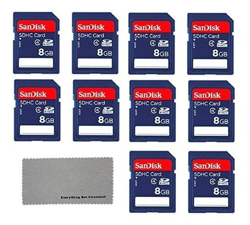 Sandisk 8 Gb Clase 4 Memoria Flash 10 Pack Todo Sd Pero Tm