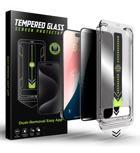 Vidrio Templado 9h Kevlar Pro Con Colocador Iphone 16 Pro