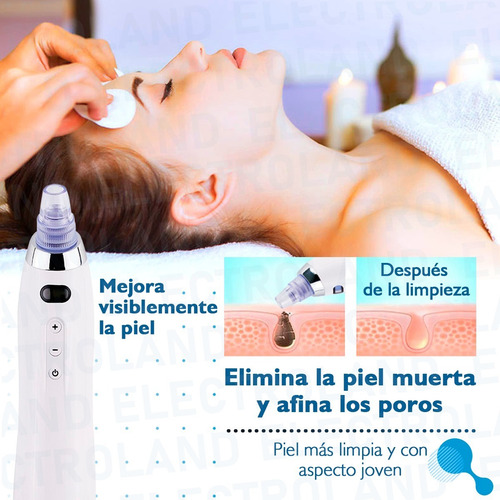Imagen 4 de 10 de Peeling Punta Diamante Limpieza Facial Acné Recarga Usb