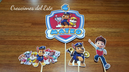 Imagen 3 de 6 de Cake Topper Personalizado Paw