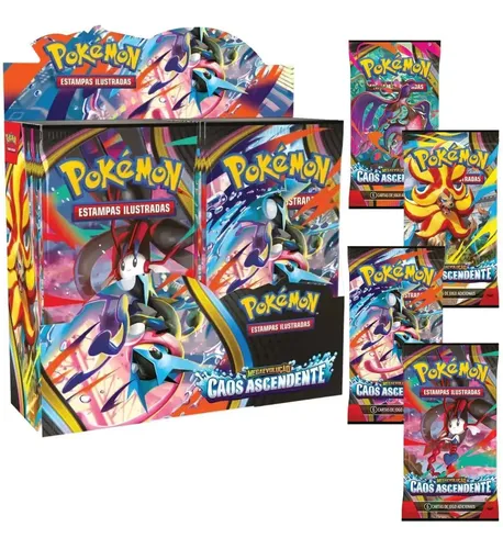 Booster Box 36 pacotes - Display 216 Cartas Pokémon Caos