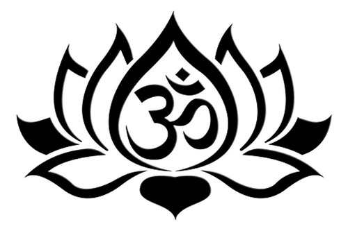 Vinilo Decorativo Lotus Om Indian Breathe