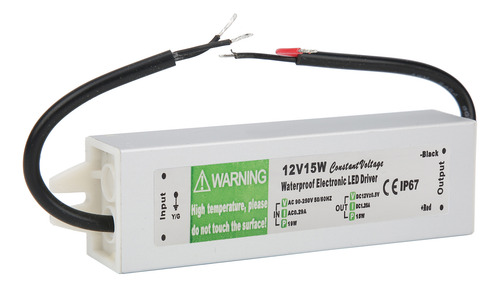 Controlador Led De Conmutación A Prueba De Agua De 15w Ac90-